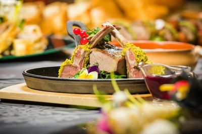 Breast of Lamb with Mustard and Herb Crust