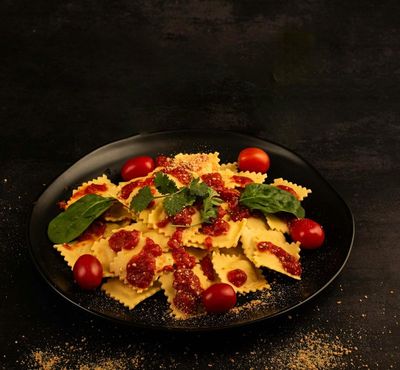 Chilli Ravioli with Crab