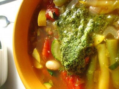 Minestrone with Pesto