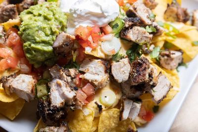 Cheesy Jerk Chicken Nachos