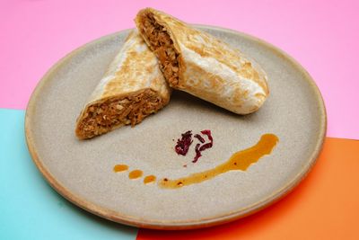 Burrito with Pineapple, Lime Salsa