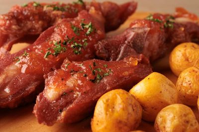 Chorizo Pork with Crispy New Potatoes