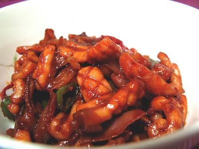 Flash Fried Squid with Paprika and Garlic